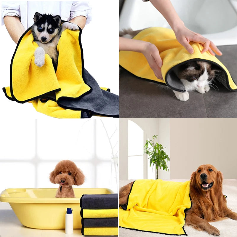 Pet towel with Premium Quick-drying material, Dog and Cat Bath time