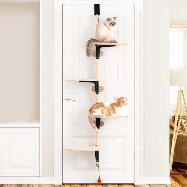 Cat Door Mounted Shelves - Active Climbing Fun for small spaces