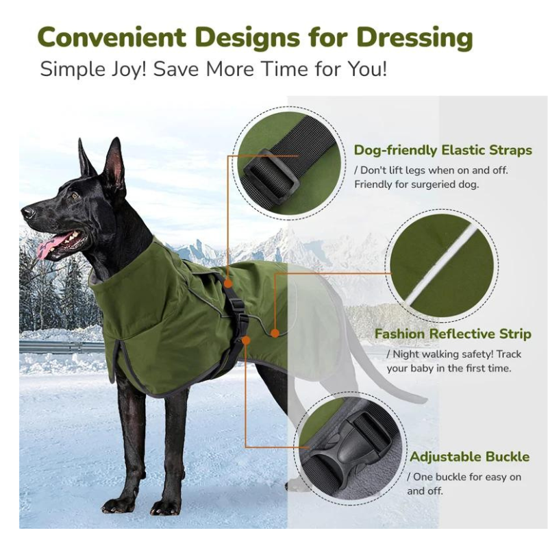 Waterproof Dog Raincoat - Full Coverage